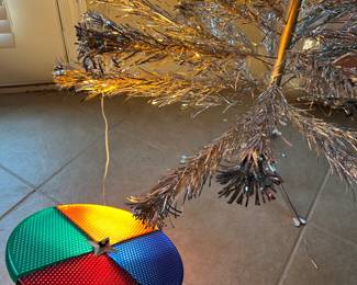 #58	Aluminum  Christmas Tree w/69 Tips w/color Wheel - vintage	 $300.00 			
