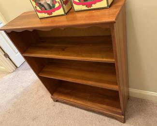 #134	3 shelf wood bookcase 36x12x42	 $65.00 			
