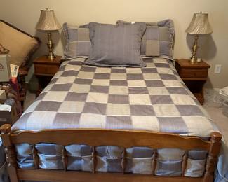 #6	Full Size Comforter & 3 pillow Shams - Set	 $30.00 			
#7	Maple Full Size Headboard & Footboard & Mattress Set	 $175.00 			
