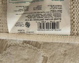 #5	White Machine Area Rug - 108x44 - Orian Rug	 $75.00 			
