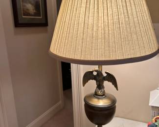 #27	Brass Base Lamp w/eagle  - 30" Tall	 $40.00 			
