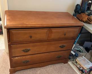 #52	Wood Maple Chest of 3 Drawers - 38x16x31	 $75.00 			
