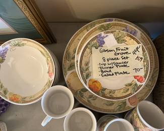 #159	Gibson fruit design China set 40 piece	 $70.00 			
