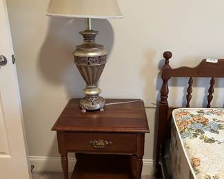 #16	Cherry wood End Table w/1 drawer & Shelf - 21x16x24 (as is finish)	 $75.00 			

