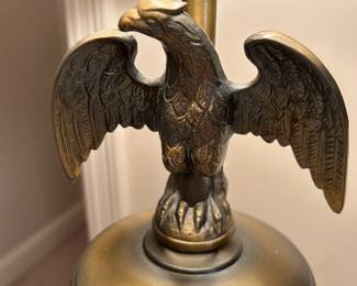 #27	Brass Base Lamp w/eagle  - 30" Tall	 $40.00 			
