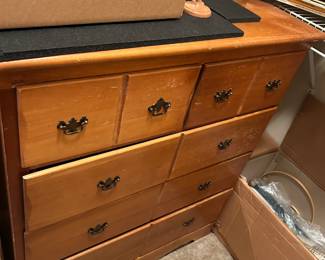 #57	Wood 5 Drawer Chest of Drawers - 36x16x41	 $75.00 			
