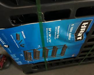 #103	Hart 5 tier plastic Shelf - 24x36x72	 $40.00 			

