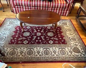 #37	Silk Burgandy, Cream  Rug   5 x 7 	 $100.00 			
