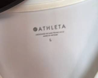 Athleta White Long Sleeve Performance Top