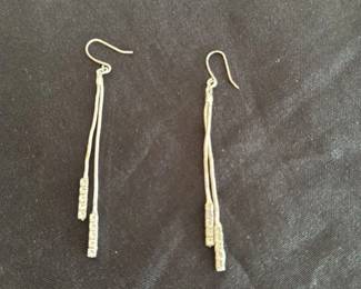 Dangle Earrings with Paved Crystals