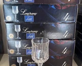 Longchamp 24% Lead Crystal Wine Glasses