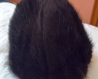 Vintage Mink Fur Pillbox Hat