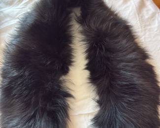 Black Fox Fur Collar
