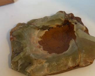 Polished Onyx Slab with Wood Grain Inclusions