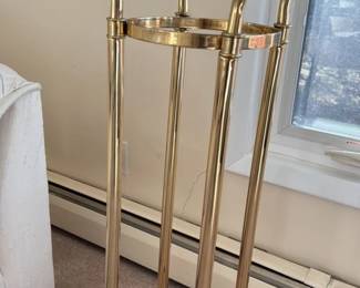 Brass and Glass Octagonal Side Table