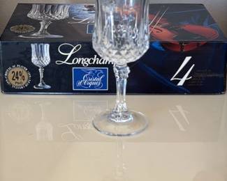 Longchamp 24% Lead Crystal Wine Glasses
