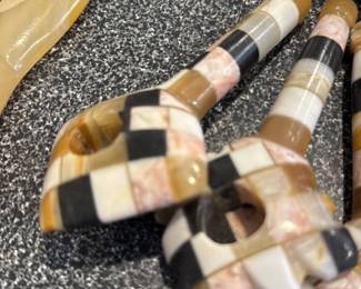 Lot of 18 Carved Stone Smoking Pipes