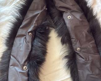 Black Fox Fur Collar