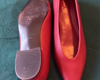 Marc Fisher LTD Women's Red Leather Pointed-toe Flats