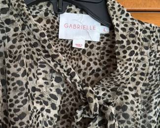 Gabrielle Women's Leopard Print Blouse