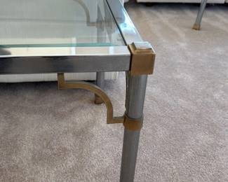 Mid Century Modern Chrome and Glass Coffee Table