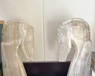 Onyx Horse Head Bookends