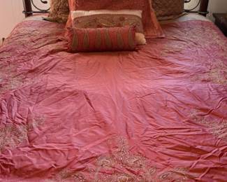 Embroidered Paisley Bedding Set