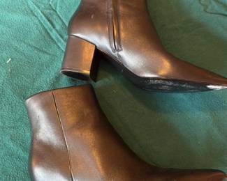 Marc Fisher LTD Black Leather Pointed Toe Ankle Boots