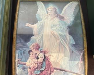 Vintage Angel and Children Music Box