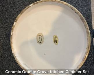 Seymour Mann "Country Casual" Ceramic Citrus Canister Set