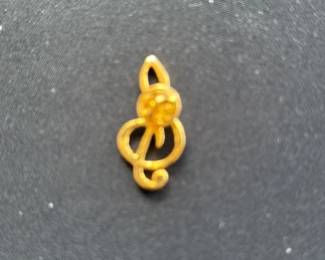 Gold Treble Clef Charm