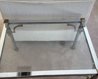 Mid Century Modern Chrome and Glass Coffee Table