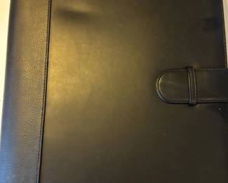 Leather Portfolio with Notepad and Card Holder