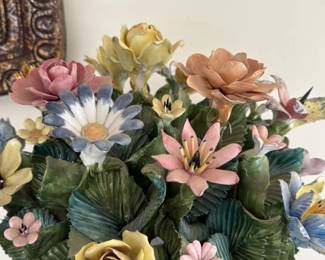 Capodimonte Porcelain Floral Arrangement