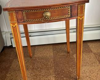 Antique Neoclassical Style Marquetry Side Table