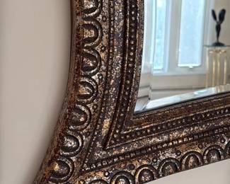 Ornate Gilt Wood Mirror with S-Shaped Frame