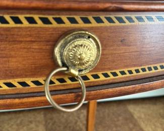 Antique Neoclassical Style Marquetry Side Table