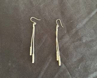 Dangle Earrings with Paved Crystals