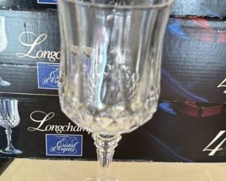 Longchamp 24% Lead Crystal Wine Glasses