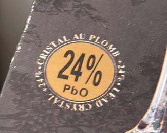 Longchamp 24% Lead Crystal Wine Glasses