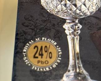 Longchamp 24% Lead Crystal Wine Glasses
