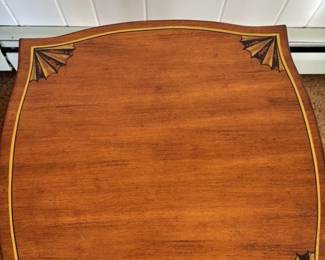 Antique Neoclassical Style Marquetry Side Table