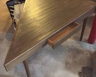 Mid Century Modern Walnut Corner Desk