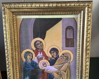 Framed Religious Icon Painting