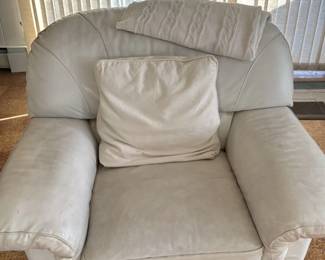 White Leather Armchair