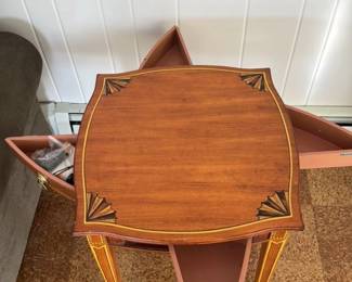 Antique Neoclassical Style Marquetry Side Table