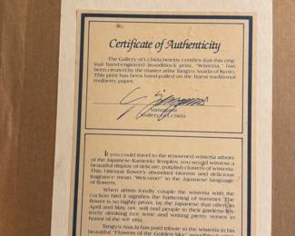 Wisteria Print by Uchida