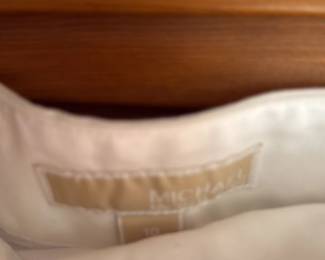 Michael Kors White Cotton Cargo Skirt