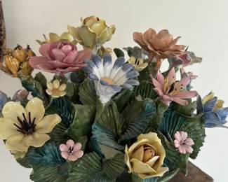 Capodimonte Porcelain Floral Arrangement