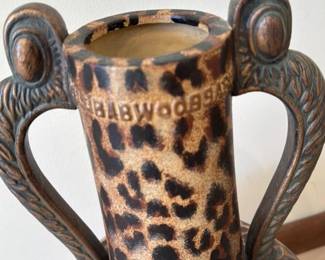 Leopard Print Amphora Vase with Handles